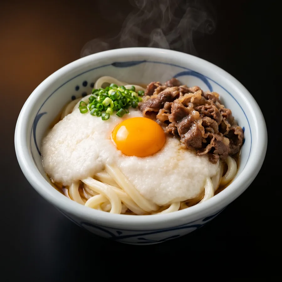 牛とろ玉うどん