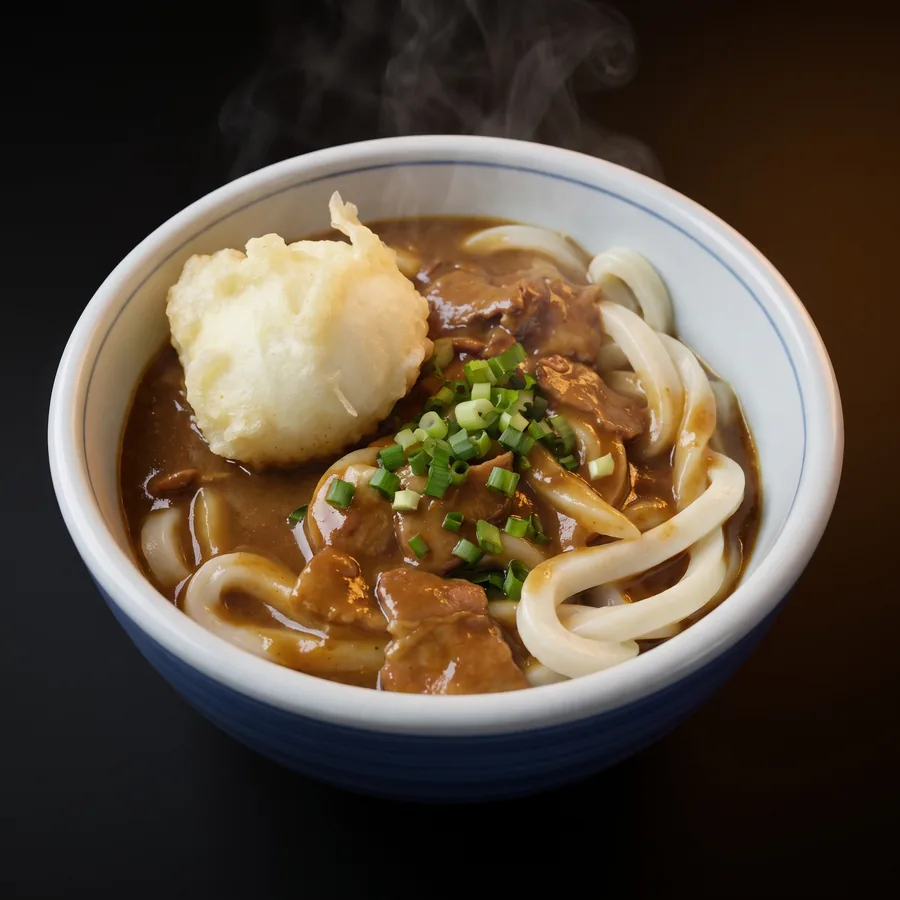 半玉天カレーうどん