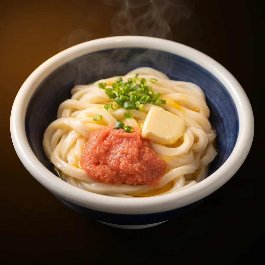 明太釜玉バターうどん