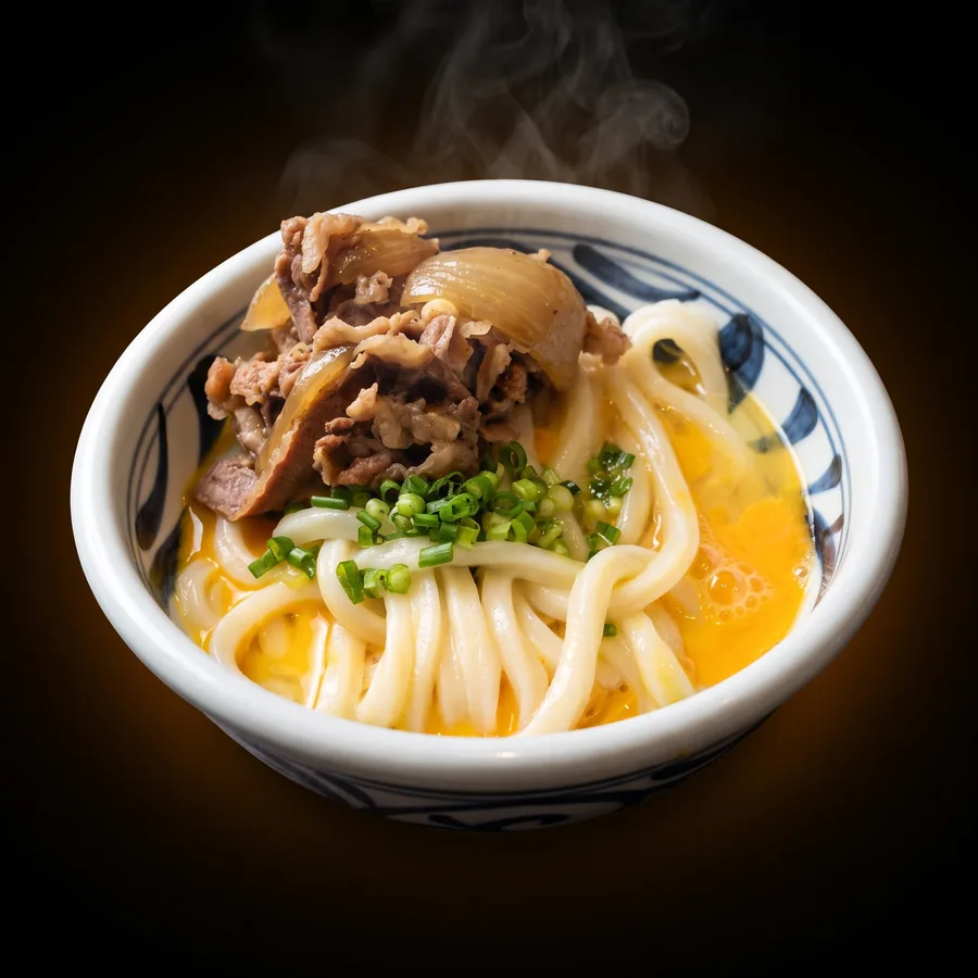 肉釜玉うどん